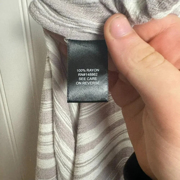 Torrid Stripe Cold Shoulder Blouse Button Front, Ruffle Sleeve 3X E9 - Picture 7 of 7